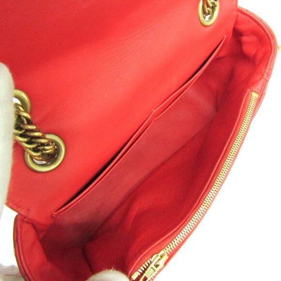 BALENCIAGA Red Leather Shoulder Bag - Picture 4 of 16